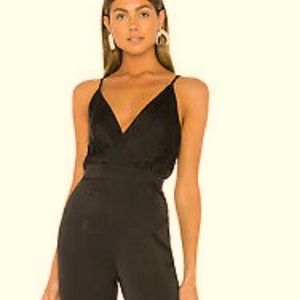 Revolve Cheryl Deep V Jumpsuit, Black